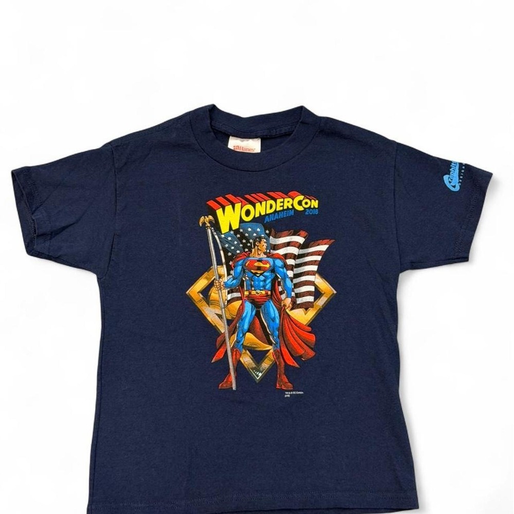 WonderCon 2018 Superman T-Shirt Youth Small Action Comics #1000 Graphitti